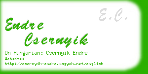 endre csernyik business card